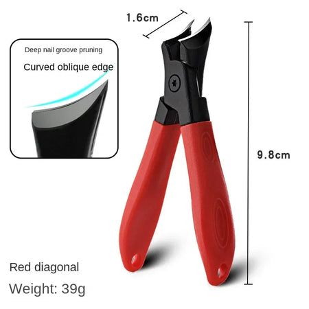 dawndesslo Anti-Splash Nail Clippers - Exquisite Ergonomic Design Red