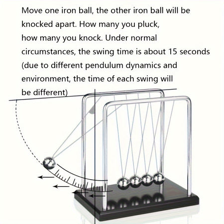 Magnetic Levitating Newton's Cradle &ndash; Classic Metal Desk Decor