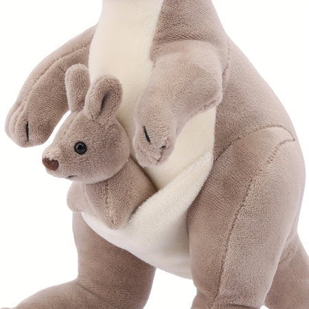 Cuddly Kangaroo &amp; Baby Plush Toy Set - Perfect Gift for Babies 0-3 Years