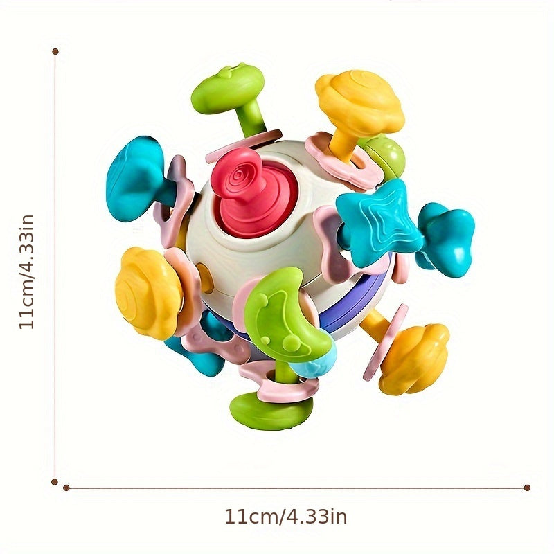 ROYLANZ Baby Sensory Teething Toy - Baby Teether Rattle Montessori Toys Baby Shower For Infant Newborn Birthday Toddler Educational Learning Toys Christmas Gift For Boys Girls