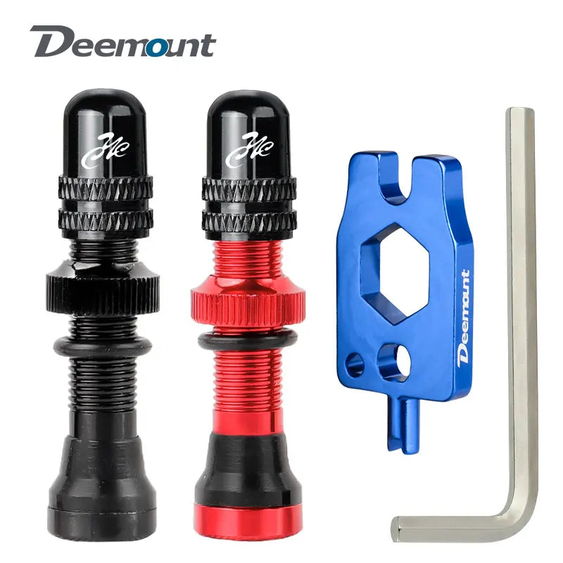 Deemount 2PCS Schrader A/V Valves for MTB &amp;amp; Road Bike Tubeless Rims