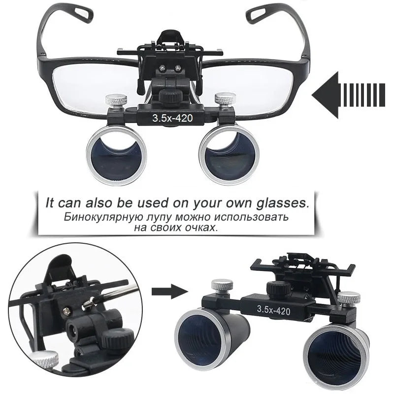 Dentistry Binocular Magnifier 2.5X 3.5X - Ultra-lightweight Optical Lo Magnifying Glass For Dental Surgery Binocular Magnifier Price Ion Pakistan - Foto 3