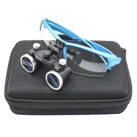 Dentistry Binocular Magnifier 2.5X 3.5X Ultra-lightweight Optical Loupes 320-420mm Magnifying Glass for Dental Surgery Blue / 3.5X