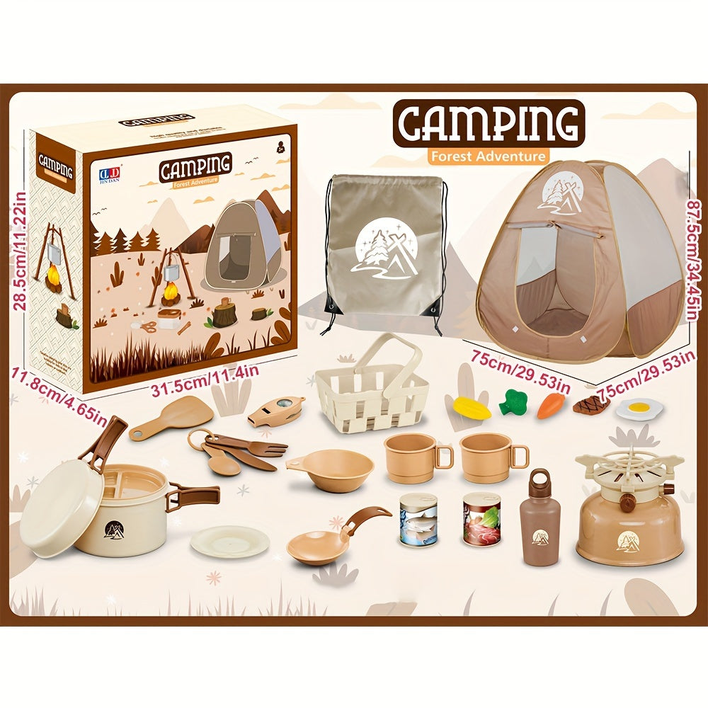 Camping Tent &amp; Toy Set for Kids Simulation Camping Tent Set
