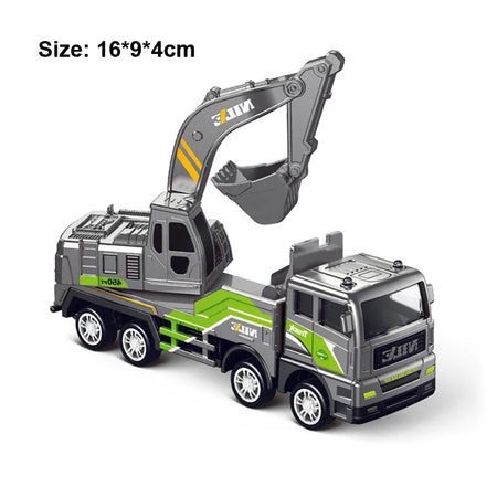 Diecast Excavator Tractor Cement Truck Car Bulldozer Crane Toy Model Wholesale Boy Gift Digger Alloy+Plastic Vehicle Education Excavator truck