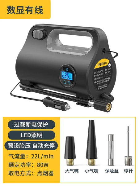 Digital Tire Inflator DC 12 Volt Car Portable Air Compressor Pump 150 PSI Car Air Compressor for Auto Car Motorcycles Bicycles