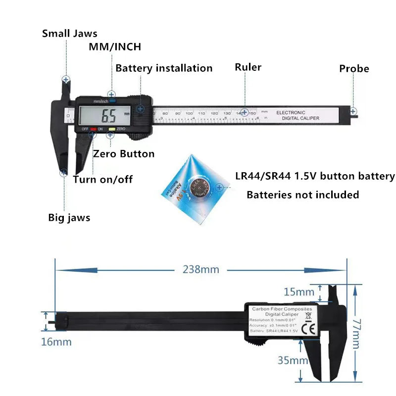 Digital Vernier Caliper 150mm: Precise Measurement Tool