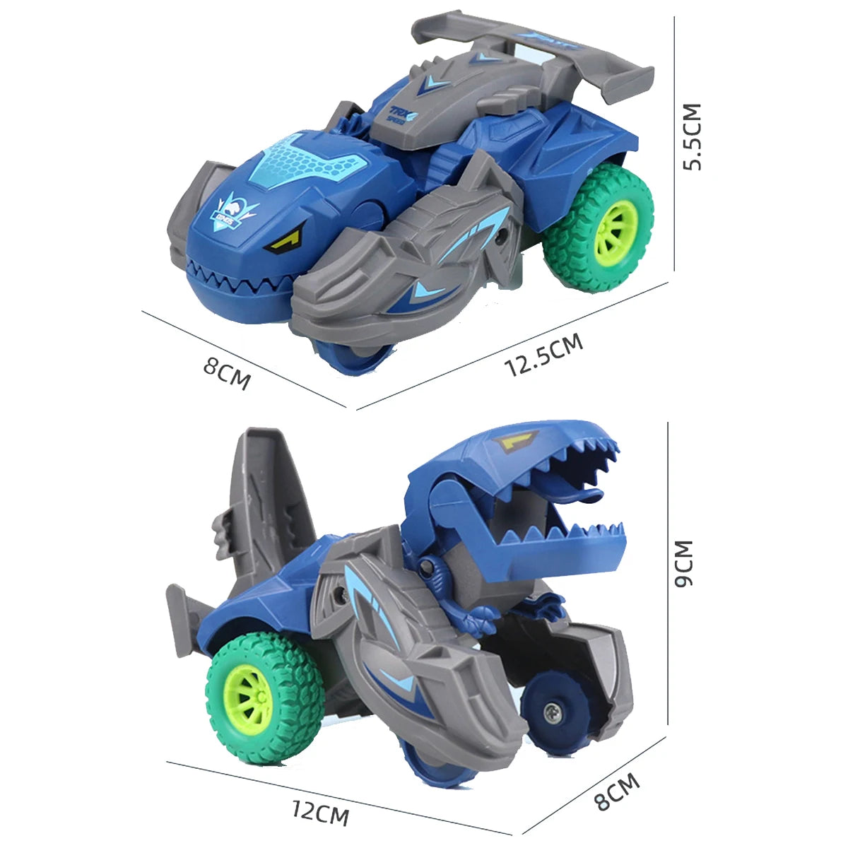 Dinosaur Car Deformation Car Toys Inertial Sliding One Step Action Collision Transform Mini Tyrannosaurus Rex Vehicles Toy Kids