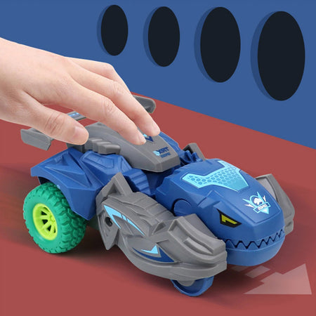 Dinosaur Car Deformation Car Toys Inertial Sliding One Step Action Collision Transform Mini Tyrannosaurus Rex Vehicles Toy Kids