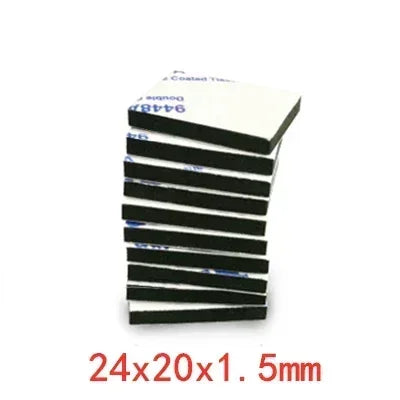 DIY Foam double sided adhesive tape super adhesif Two Sides eva Sticker Installation Fixing Pad for Home/Auto/Office Accessories black 24x20mm / 100pcs / 1.5mm