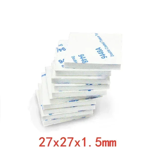 DIY Foam double sided adhesive tape super adhesif Two Sides eva Sticker Installation Fixing Pad for Home/Auto/Office Accessories white 27x27mm / 100pcs / 1.5mm