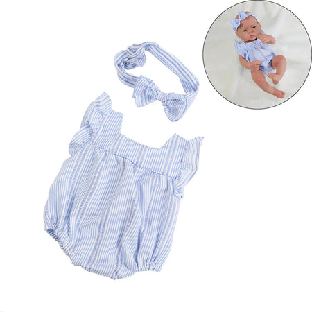 Doll Clothes for 40cm Doll Accessories Clothes Skirt Dress Accessories Suitable For 16inch Reborn Doll Clothes Accessories stripedBL-clothes