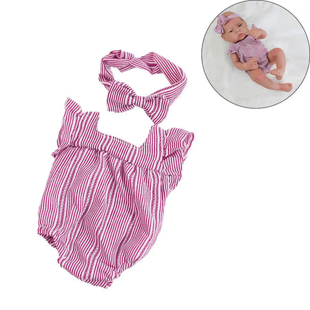 Doll Clothes for 40cm Doll Accessories Clothes Skirt Dress Accessories Suitable For 16inch Reborn Doll Clothes Accessories stripedPU-clothes