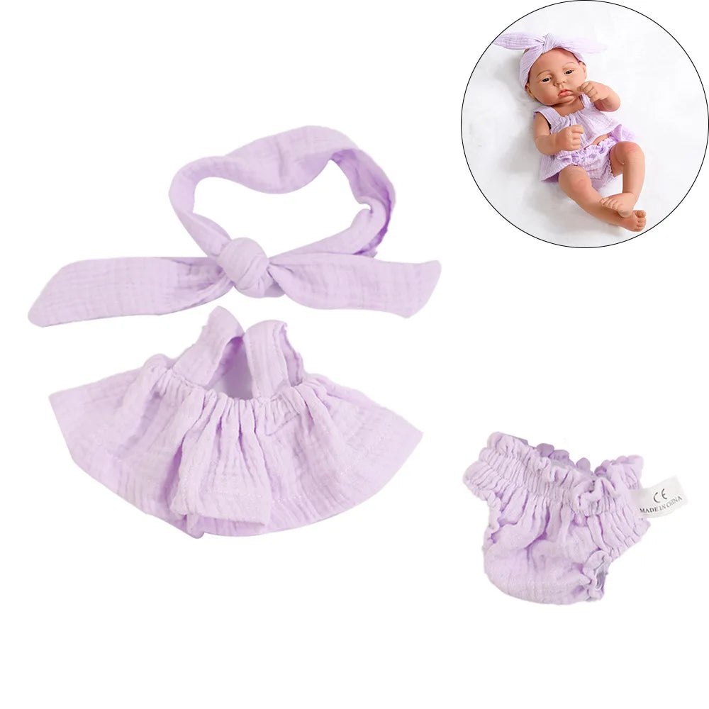 Doll Clothes for 40cm Doll Accessories Clothes Skirt Dress Accessories Suitable For 16inch Reborn Doll Clothes Accessories vestPU-clothes
