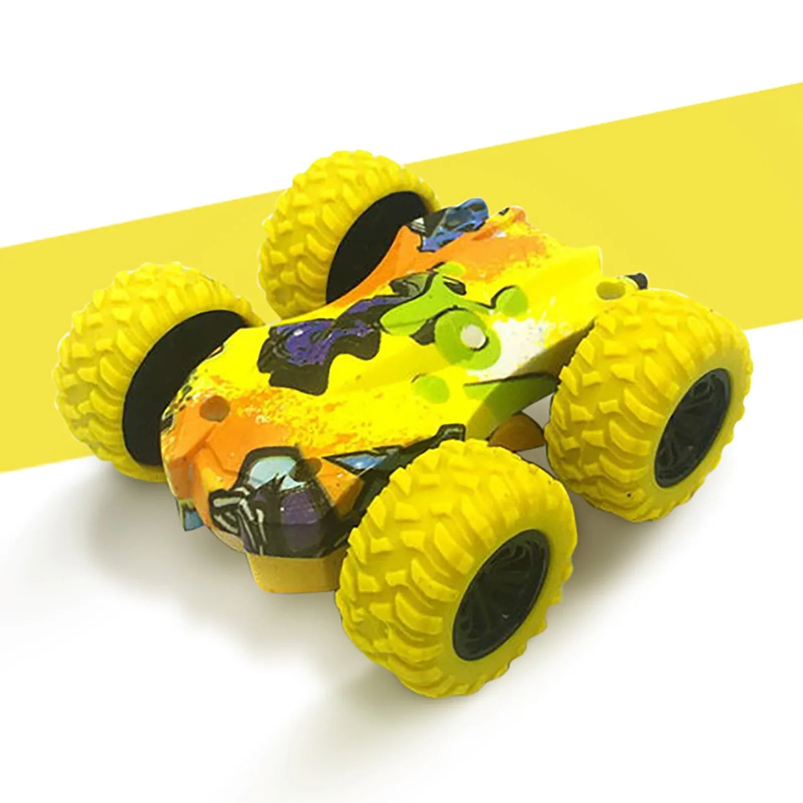 Double-sided Inertial Car 360-degree Rotating Cross-country Stunt Toy Car Model Toys Children Christmas Best Gift Juguetes Yellow