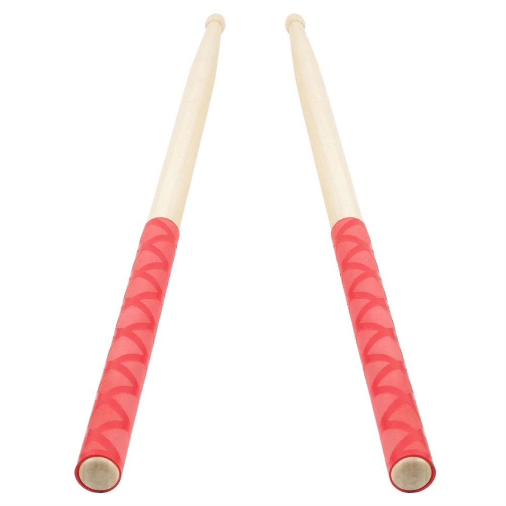 Drum Stick Grips - Anti-Slip Sweat Absorbed for Drumsticks - 2Pcs Red / CHINA