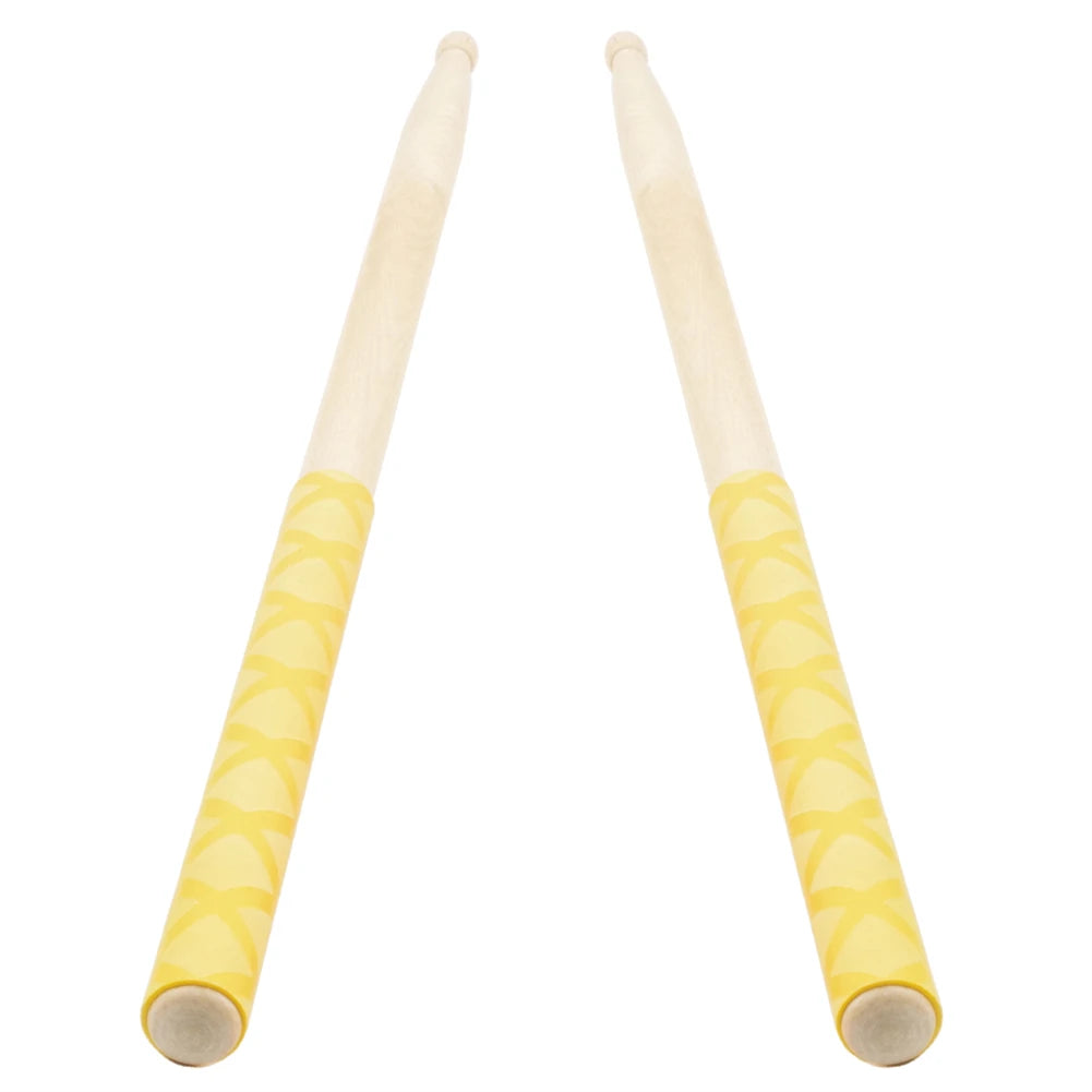 Drum Stick Grips - Anti-Slip Sweat Absorbed for Drumsticks - 2Pcs Yellow / CHINA