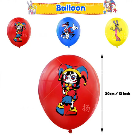 DUTRIEUX Circus Birthday Party Supplies Set with Backdrop 18pcs Balloons / Other