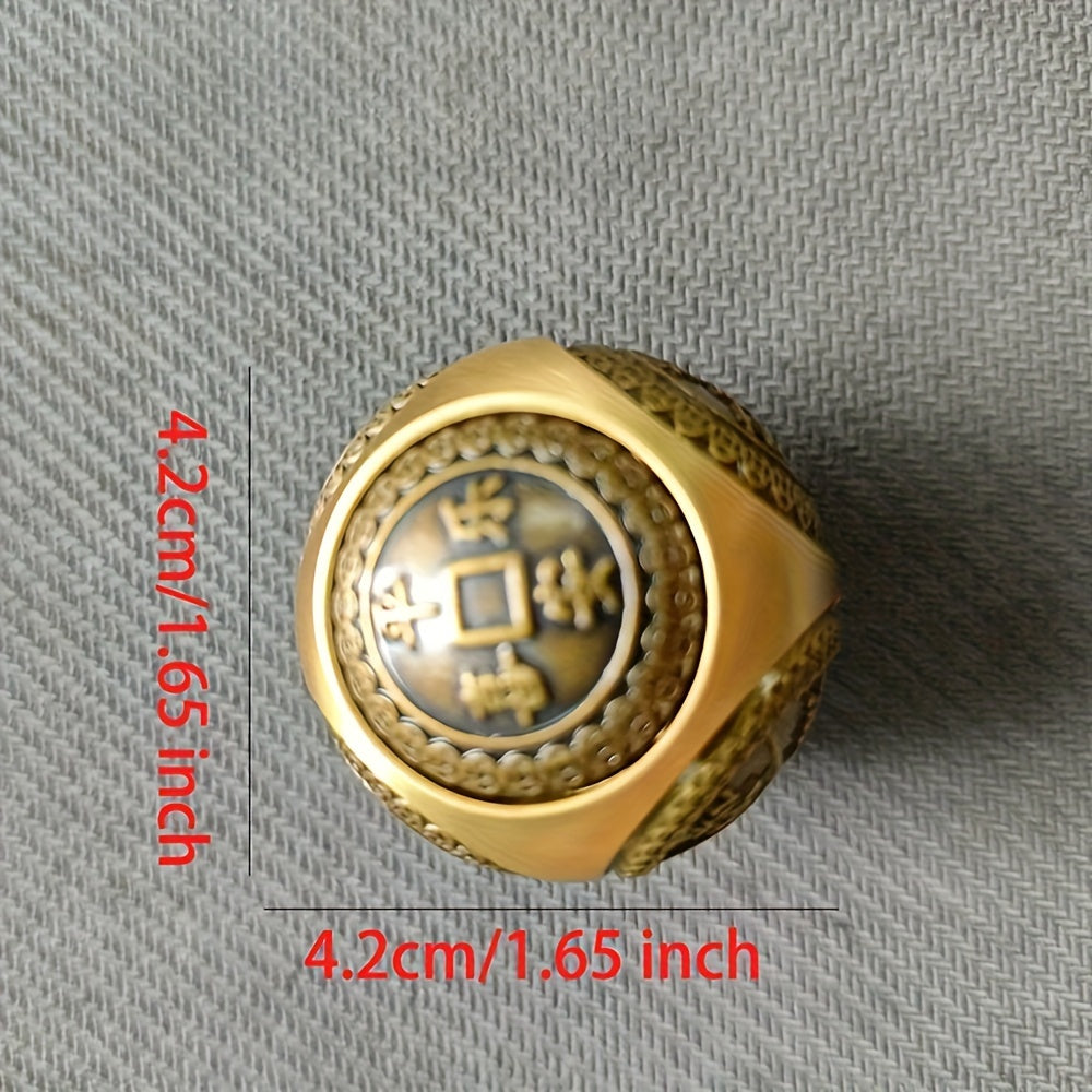 Brass Spinning Dice Fidget Sphere - Ideal Antistress Toy for Adults Dice