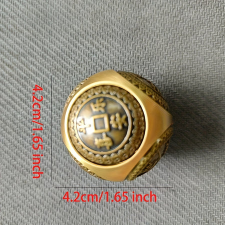 Brass Spinning Dice Fidget Sphere - Ideal Antistress Toy for Adults Dice