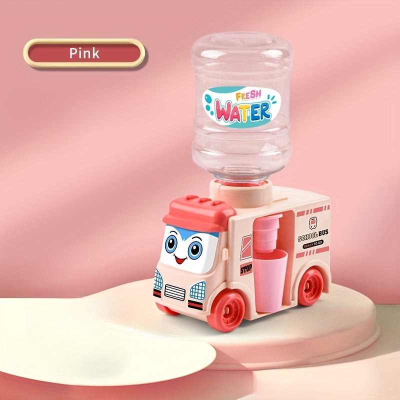 Fun Can Slide Bus Water Dispenser, Boys And Girls Toys Gift Pink