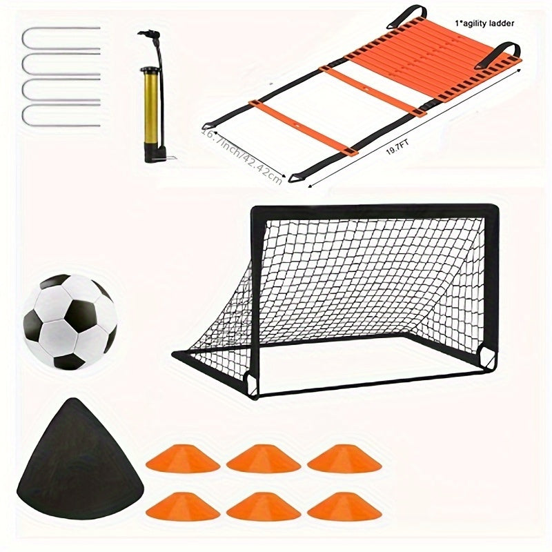 Ultimate Portable Soccer Goal Set for Training and Play Football Kit-Black