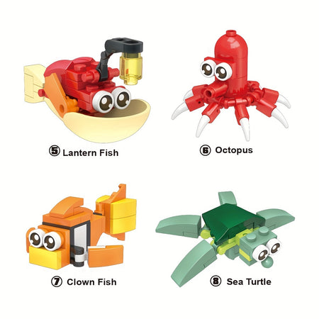 Sea Animal Building Blocks Set - Fun Educational Toy