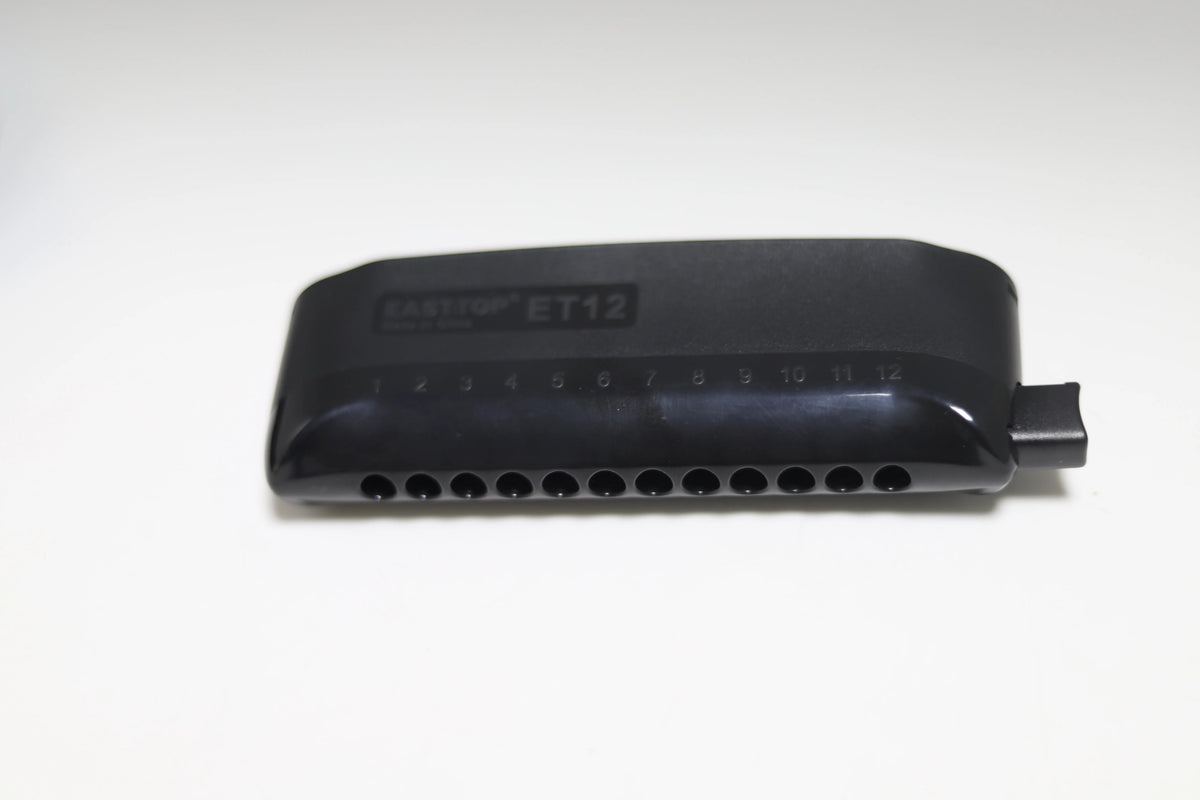 EAST TOP ET12 Chromatic Harmonica in G for Adults and Professionals with Unique Modern Design, IVORY BLACK Cover