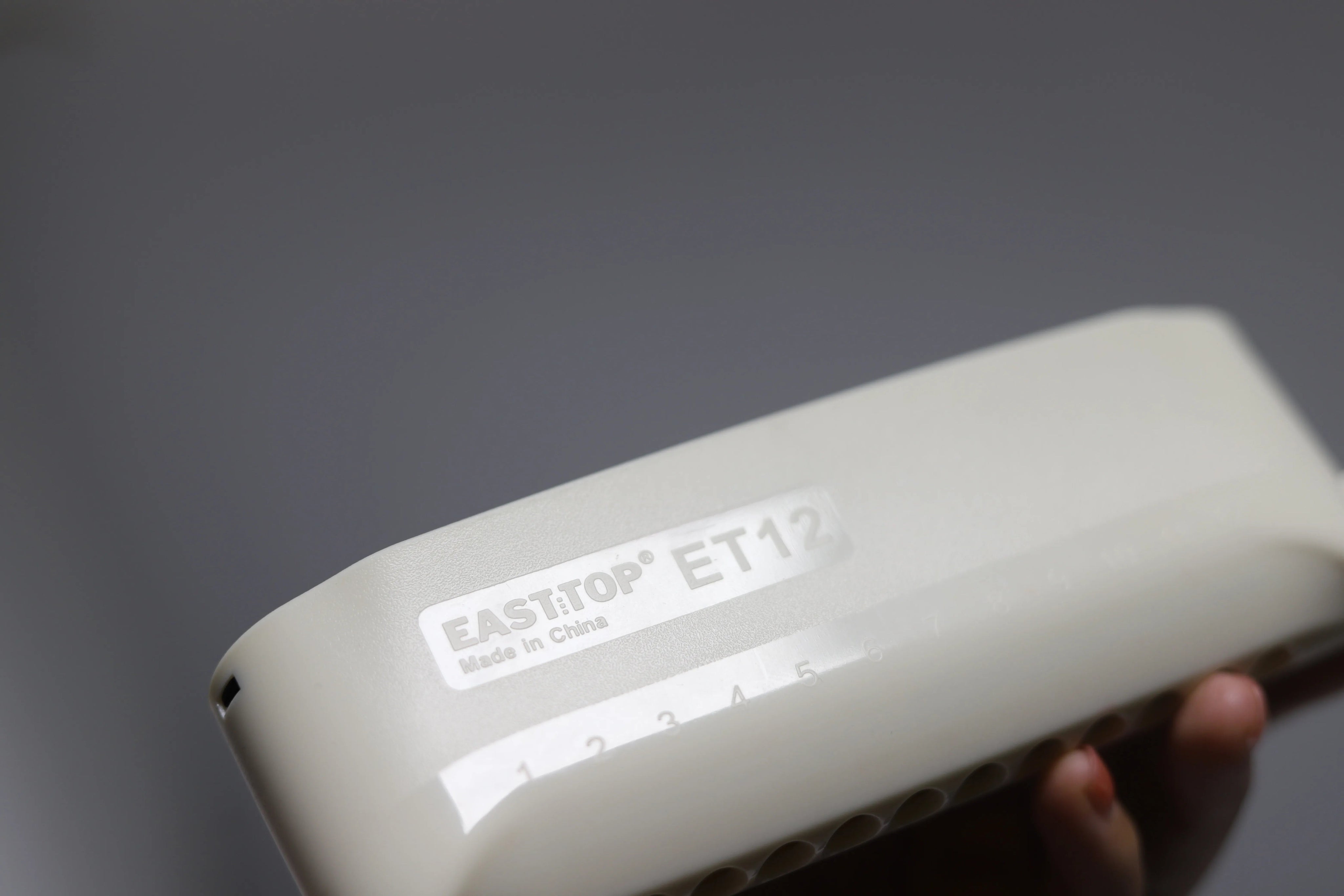 EAST TOP ET12 Chromatic Harmonica in G for Adults and Professionals with Unique Modern Design, IVORY BLACK Cover