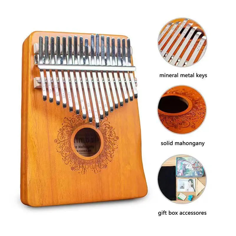 EASTTOP EK17-A 17 Keys Kalimba Thumb Piano High Quality Wood Body Musical Instruments With Learning Book Kalimba Piano Gift