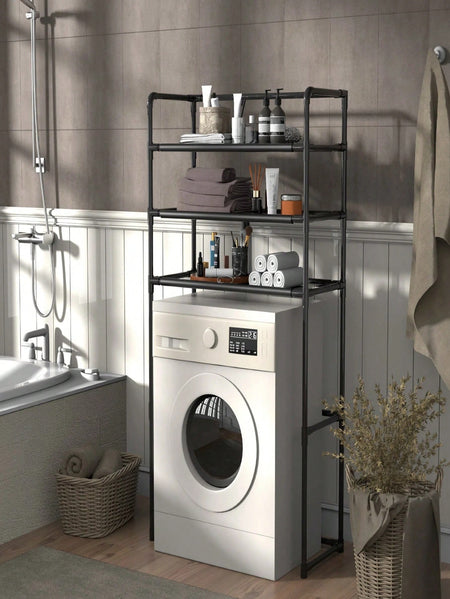 Multicolour Floor Standing Washing Machine Rack &amp; Storage Cabinet