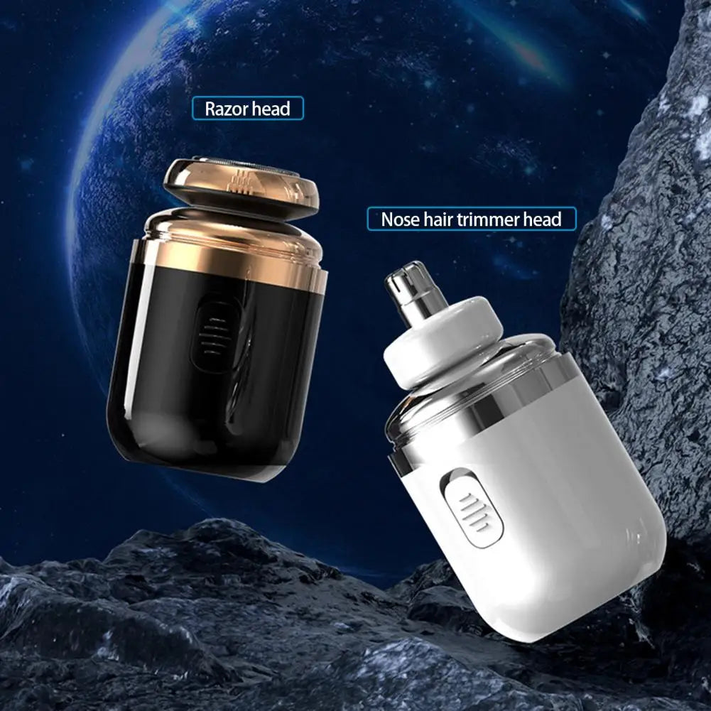 Electric Razor Dual Purpose Men Mini Electric Shaver Razor Detachable Blade Pocket Size Travel Razor Business Trip Use