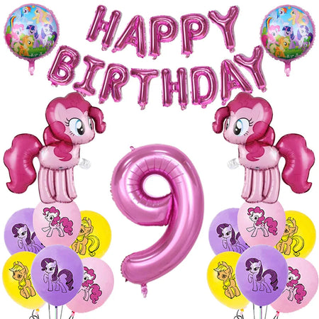 Elegant Little Pony Party Decoration Set Balloon-30pcs 4 / CHINA