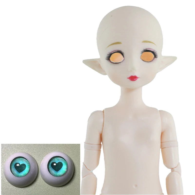 Elf Doll DIY makeup 30cm Doll Head  or Whole Doll Lol Dolls Beautiful Kids Girl Dolls Toy Gift 16 / B (head and body)