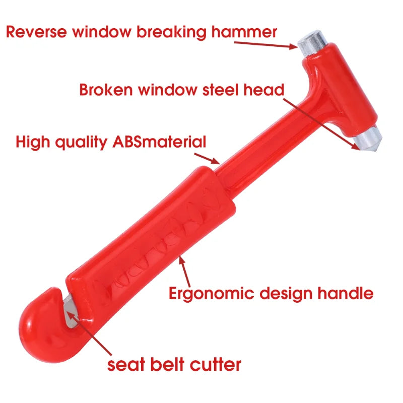 Emergency Escape Safety Hammer - Car Bus Truck Window Breaker &amp;amp; Seat Belt Cutter