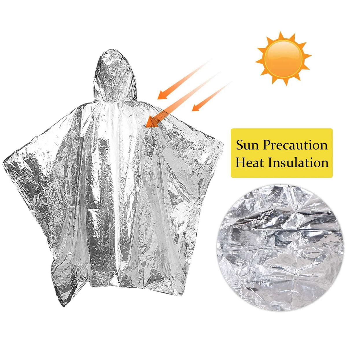 Emergency Waterproof Thermal Raincoat &amp;amp; Blanket