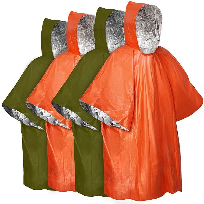 Emergency Waterproof Thermal Raincoat &amp;amp; Blanket