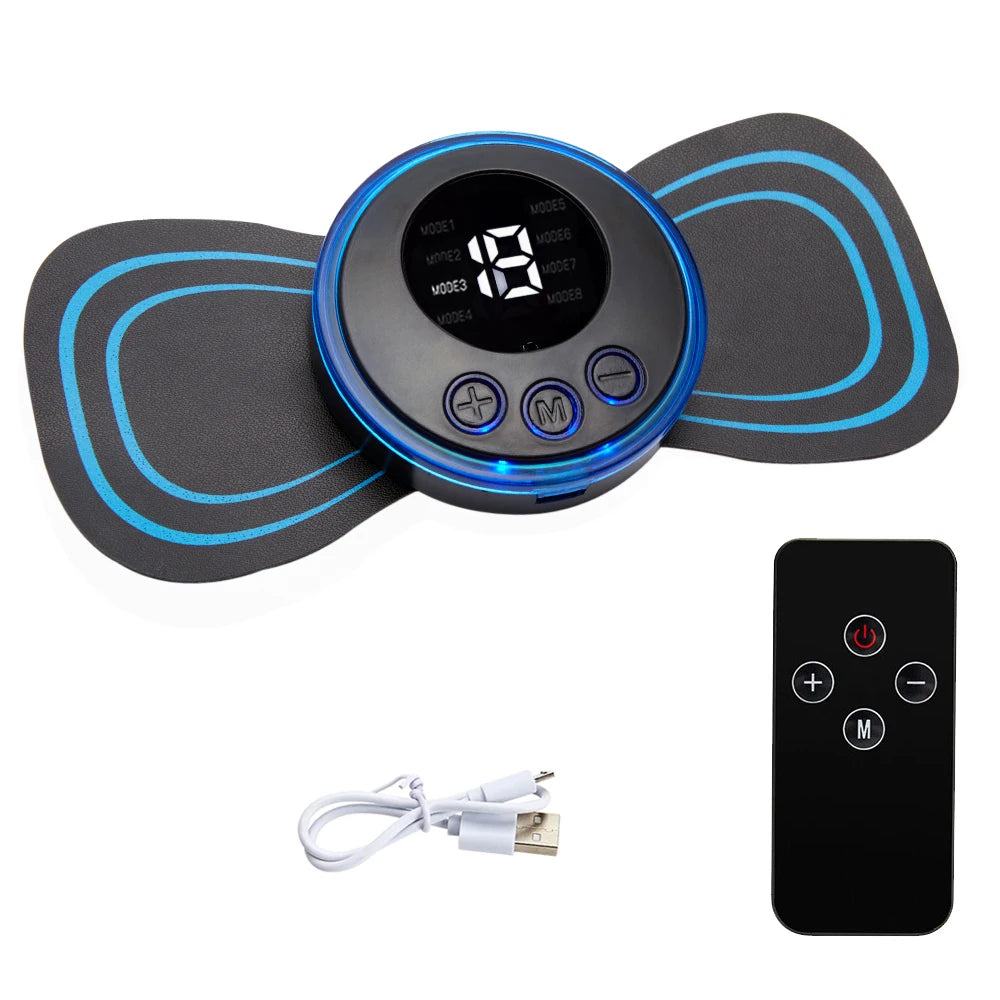 EMS Electric Pulse Neck Massager Cervical Massage Patch Back Sticker Muscle Stimulator Portable Relief Pain Relax Massageador