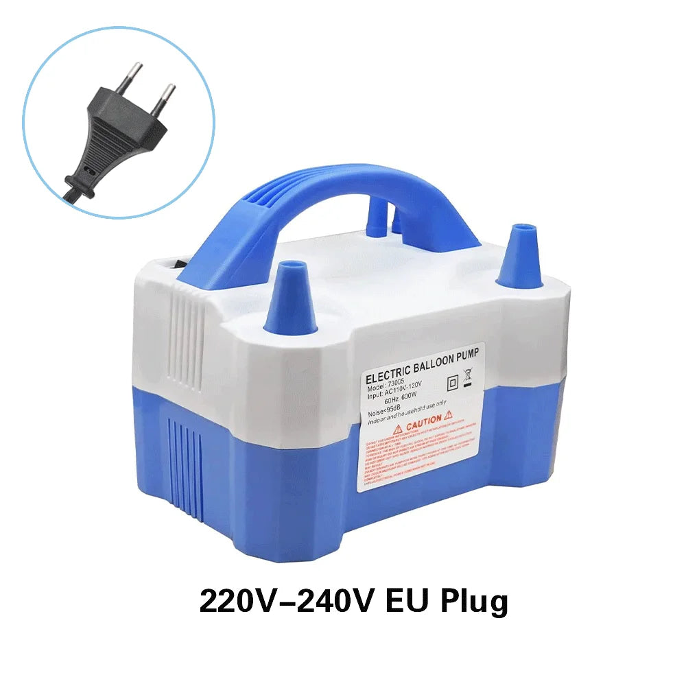 EsenTroye Double-hole AC Portable Electric Balloon Pump 220V-240V EU Plug 1 / Balloon Air Pump