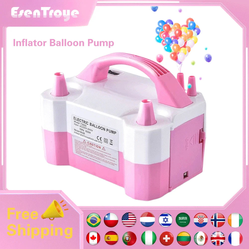 EsenTroye Double-hole AC Portable Electric Balloon Pump