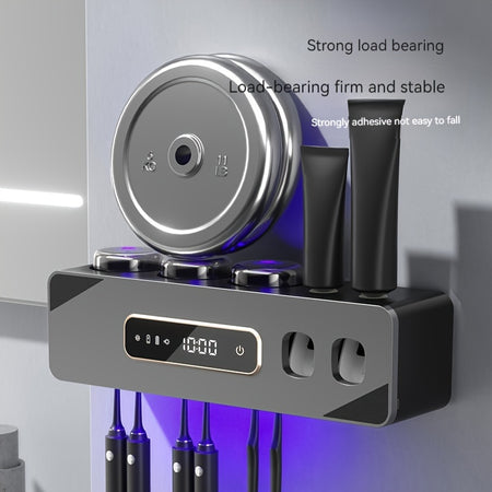 Smart Touchless Toothbrush with Wall-Mounted Drying Rack and Rechargeable Battery