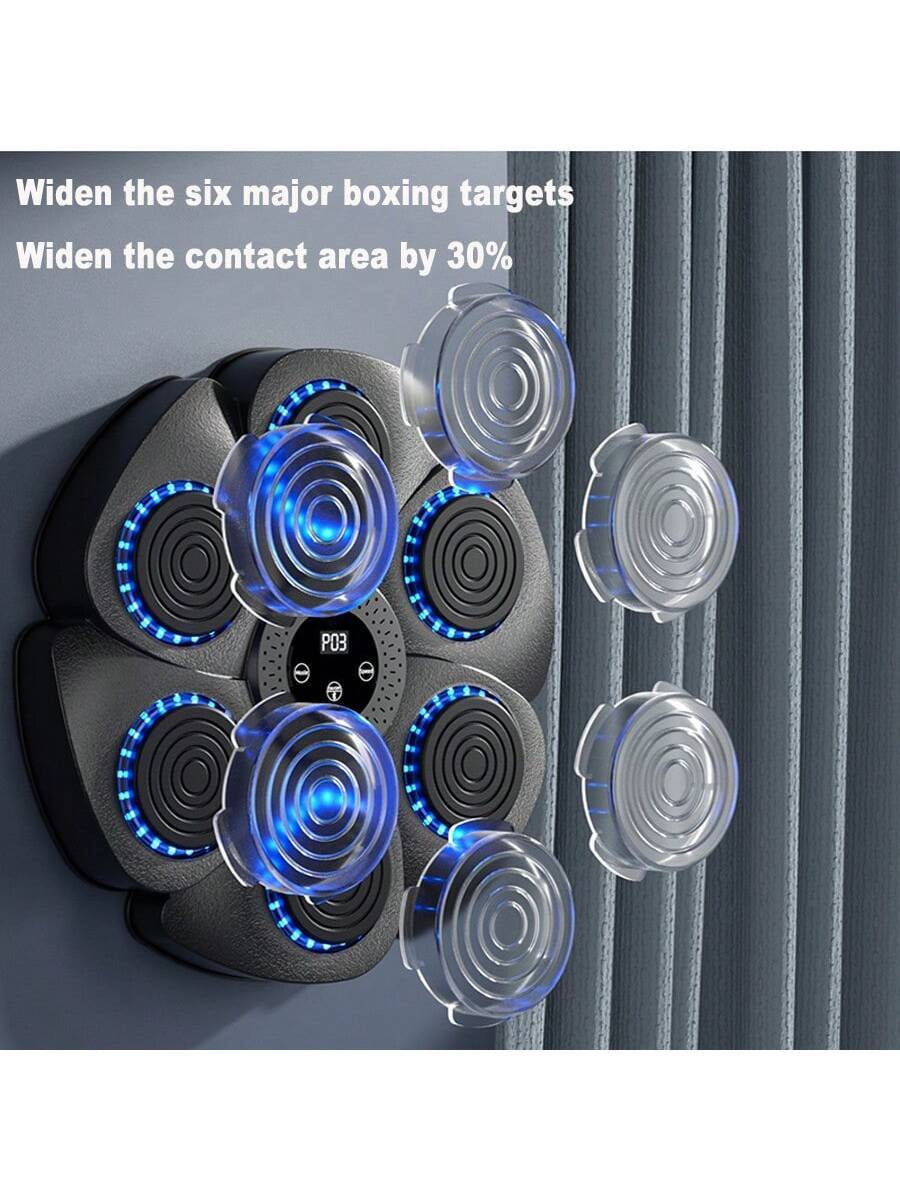 Upgraded USB Charging Bluetooth Music Boxing Machine - Wall-Mounted Home Training Pad