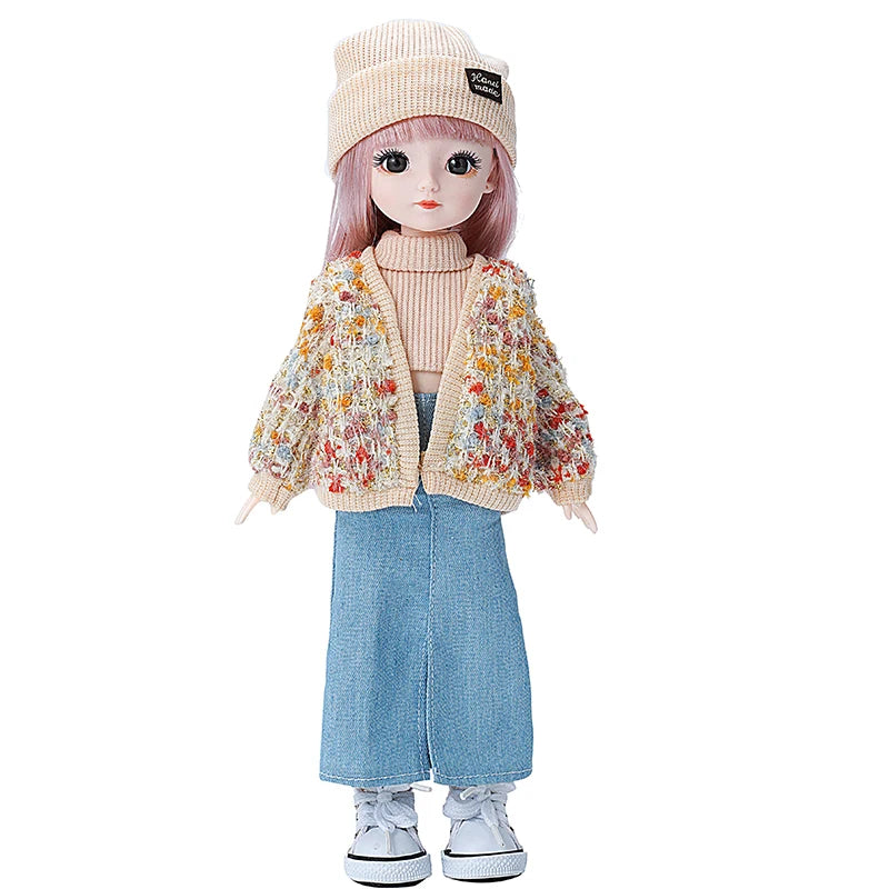 Fashion Sweater Set 1/6 Bjd Doll Replacement Clothes Girl or Boy Doll Skirt Accessories 30cm Doll Kids Girls Toy Gift