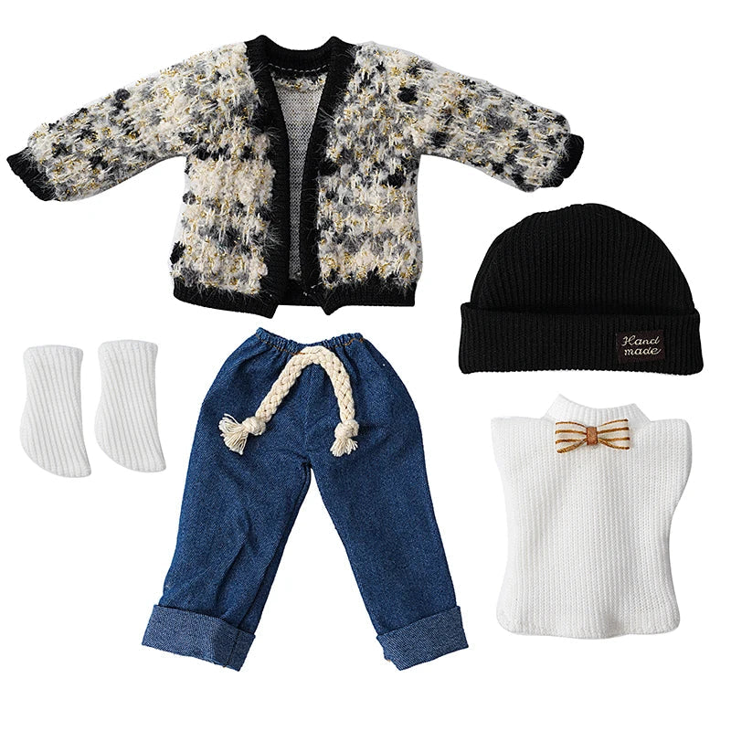 Fashion Sweater Set 1/6 Bjd Doll Replacement Clothes Girl or Boy Doll Skirt Accessories 30cm Doll Kids Girls Toy Gift clothes 7