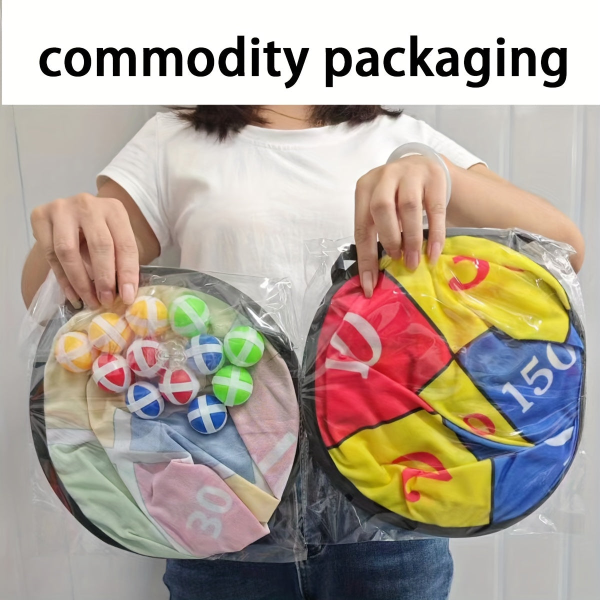 Large Sticky Dart Board Set with 12 Balls - Outdoor &amp; Indoor Toy for Kids in