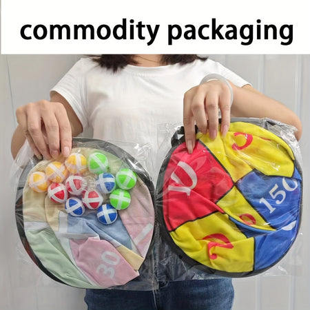 Large Sticky Dart Board Set with 12 Balls - Outdoor &amp; Indoor Toy for Kids in