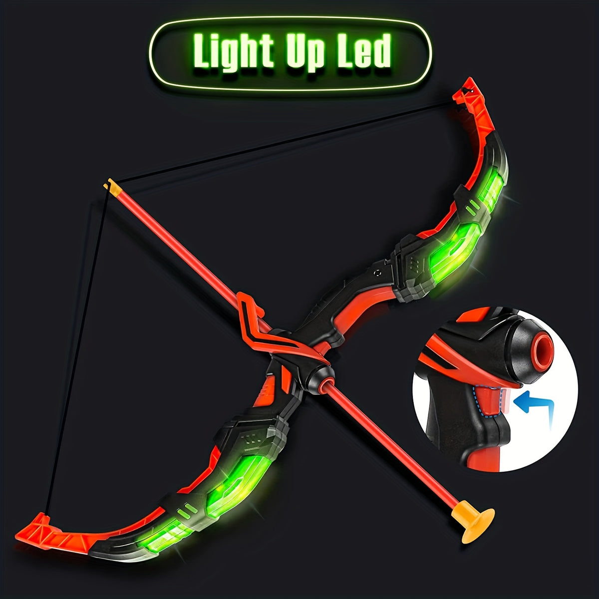 Kids LED Light Bow And Arrow Toy Set - 2 Bows, 20 Suction Cup Arrows, Target