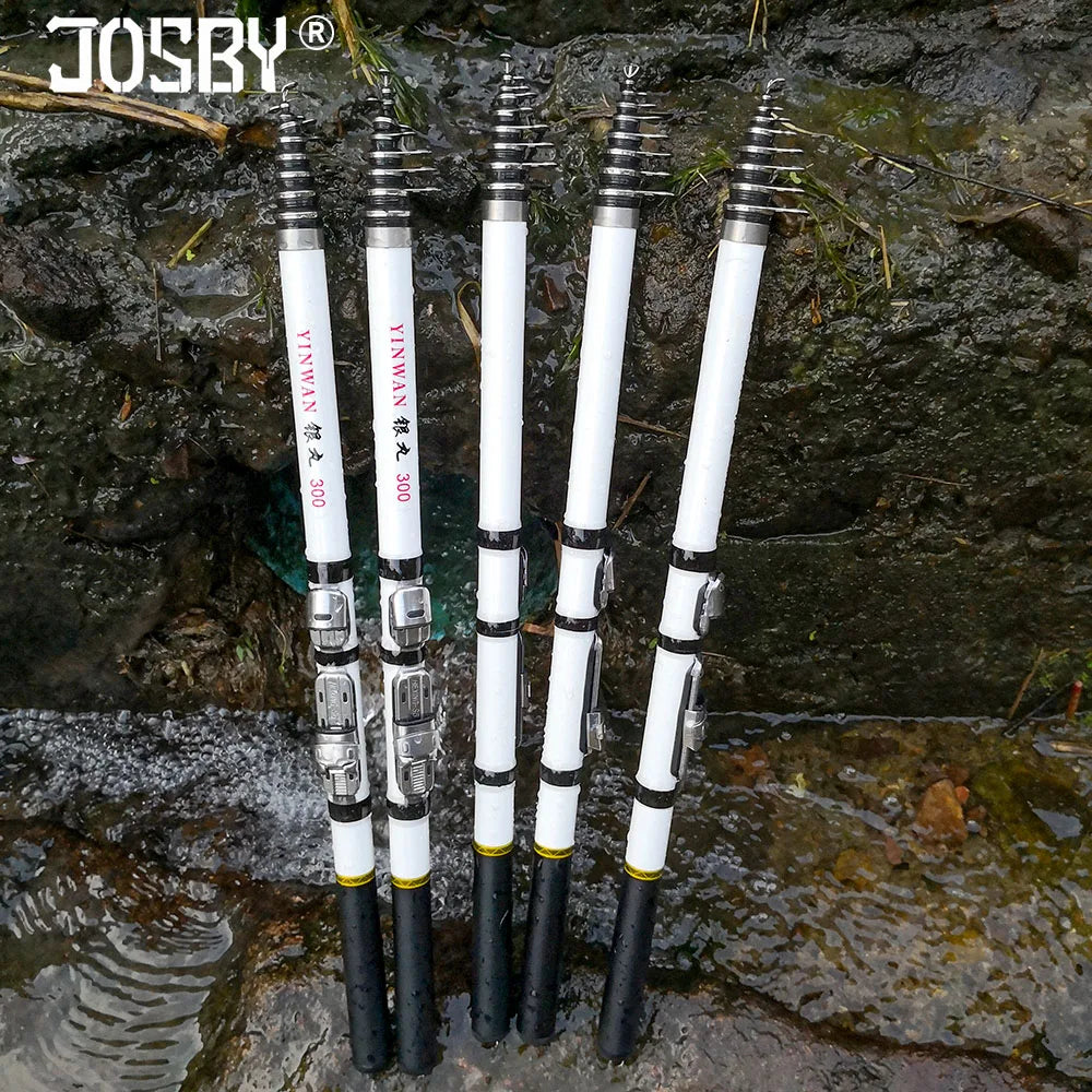 Fishing Rod Feeder Carbon Fiber Spinning with Ultralight Travel Boat Rock Reel Seat Combo 3M 2.7M 2.4M 2.1M 1.8M 1.5M Pesca