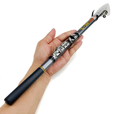 Fishing Rod Ultra-light 1.5-3.0m Rock Telescopic Carbon Fiber Portable Mini Spinning Rod Grey / 3.0 m