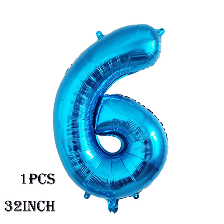 Football Birthday Party Decorations Balloons Kids Boy 32 Inch Green Blue Number Ball Soccer Party Supplies as picture 2 / Other / as picture | CHINA